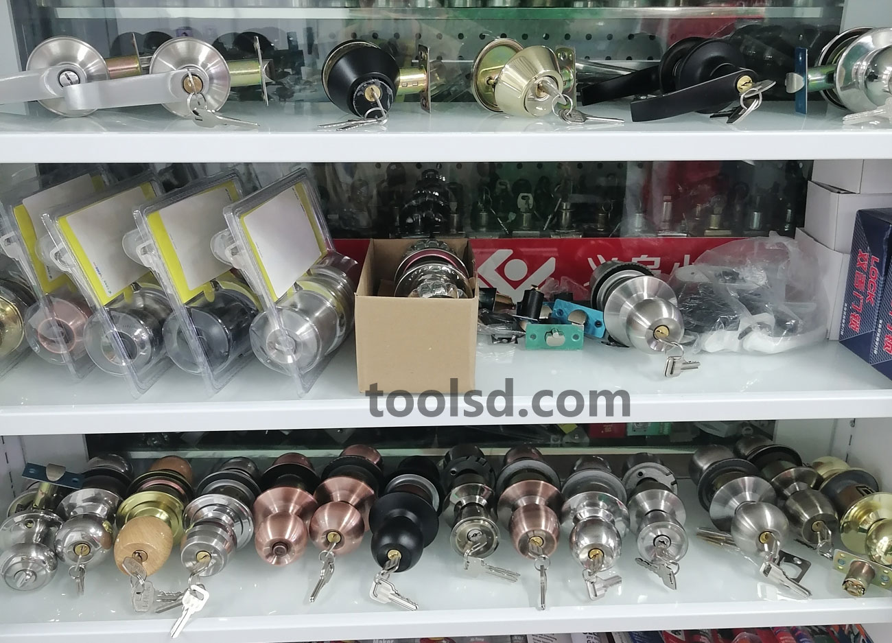 LD-093 Satin Nickel Door Knob Lock Set | Wholesale Supplier