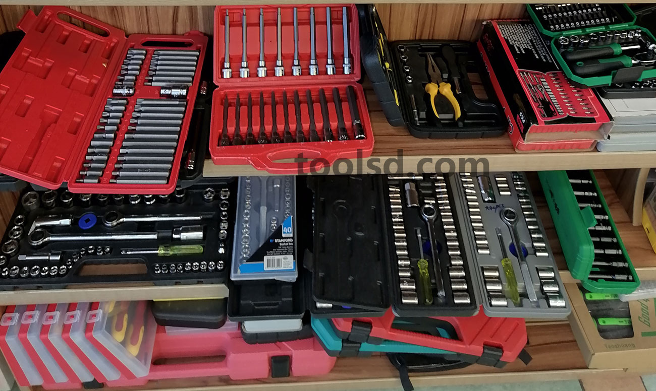 LD-219 CR-V Steel Deep Socket Set Red Case | Wholesale Supplier