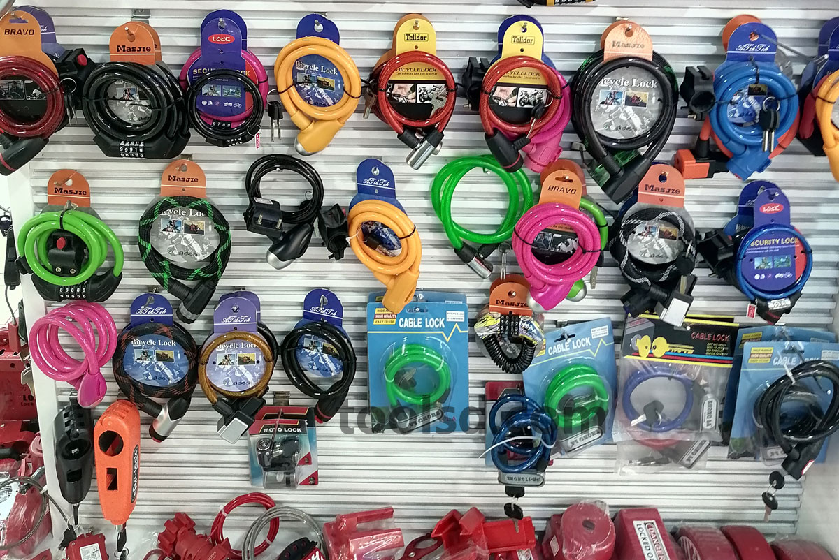 LD-331 Steel PVC Keyed Cable Bicycle Lock Brass Cylinder | Wholesale Supplier