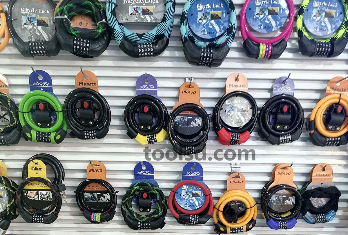 LD-330 Steel PVC 5-Digit Combination Coiled Cable Bicycle Lock | Wholesale Supplier